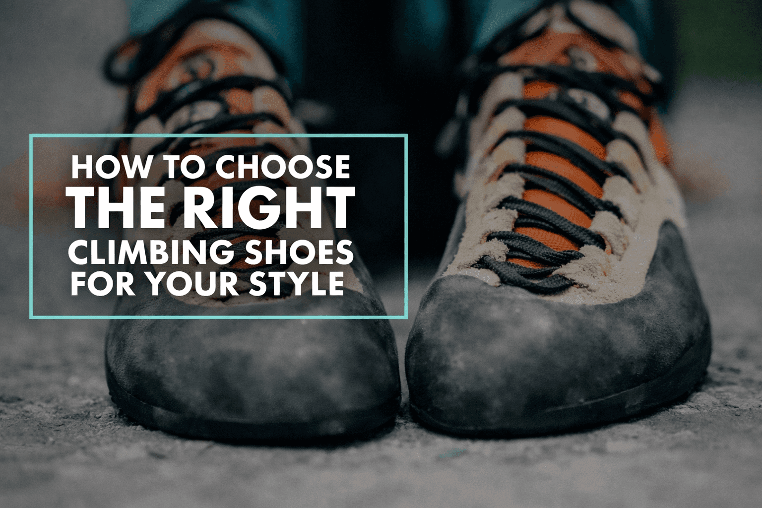 Close-up climbing shoe hero image for a practical guide to choosing climbing shoes.